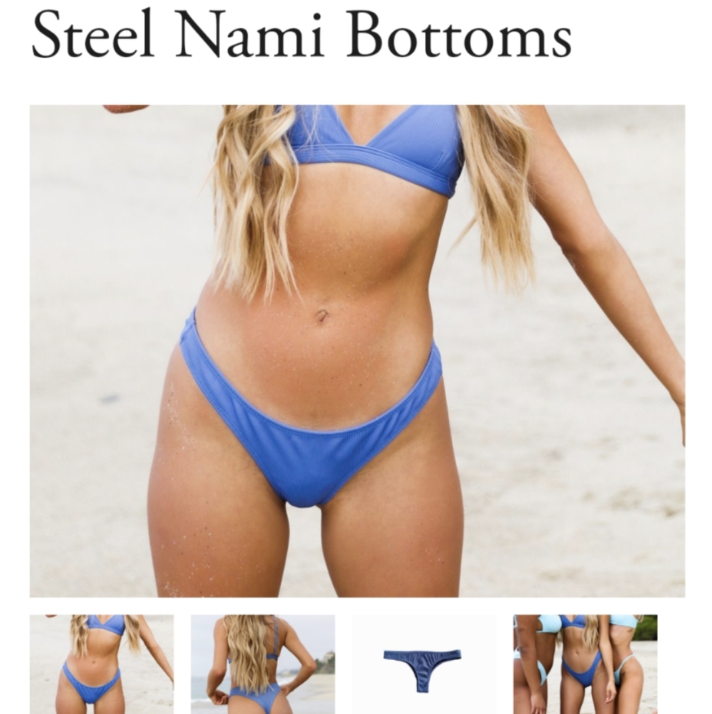 NWT Ama Bikinis Steel Nami Bottoms